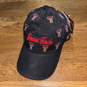 NEW Texas Tech American Needle Women's Hat AOP Logo Script Embroidered Black Red